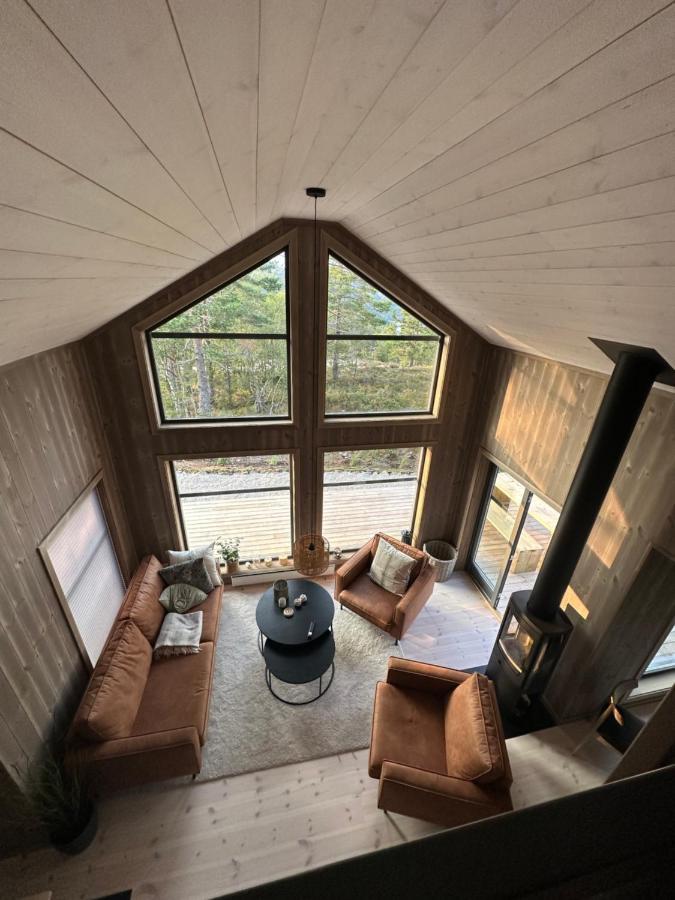 Modern Northern Lights Cabin Drangedal Exteriér fotografie