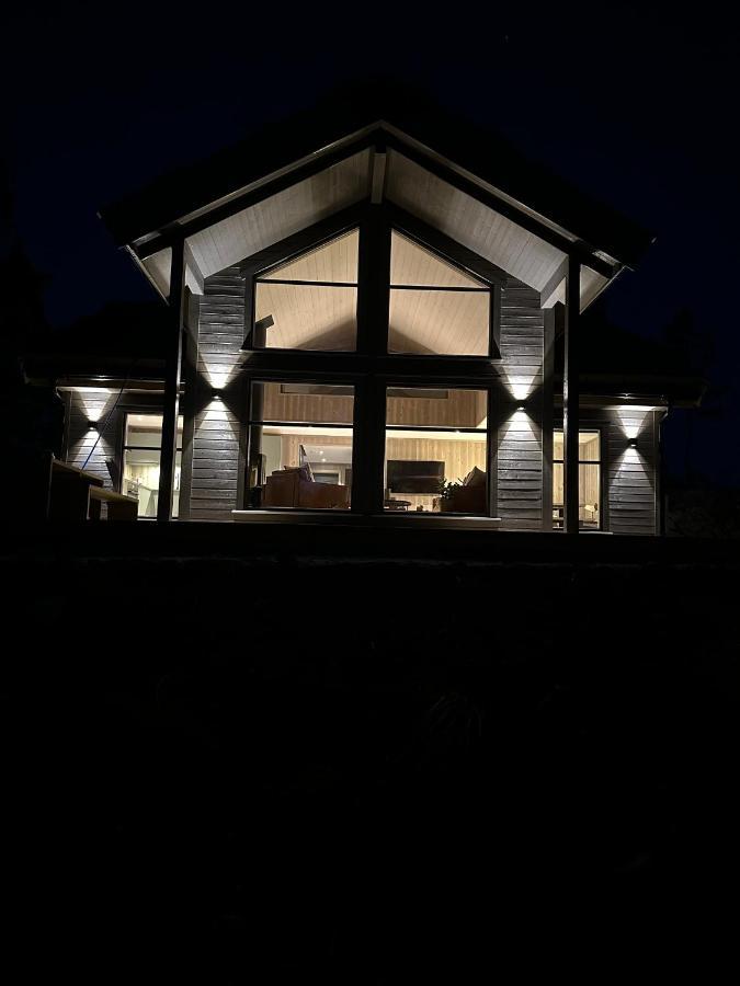 Modern Northern Lights Cabin Drangedal Exteriér fotografie