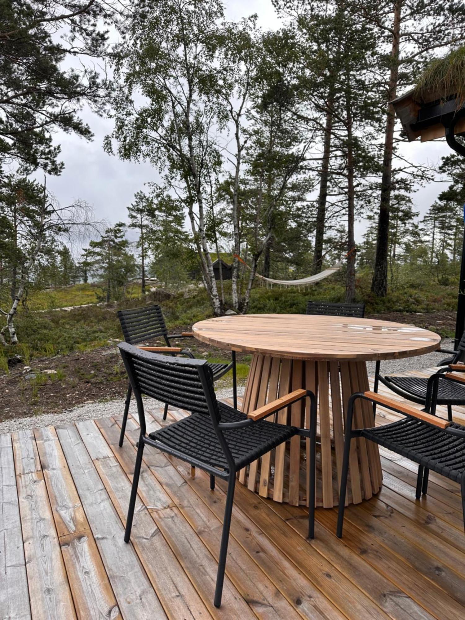 Modern Northern Lights Cabin Drangedal Exteriér fotografie