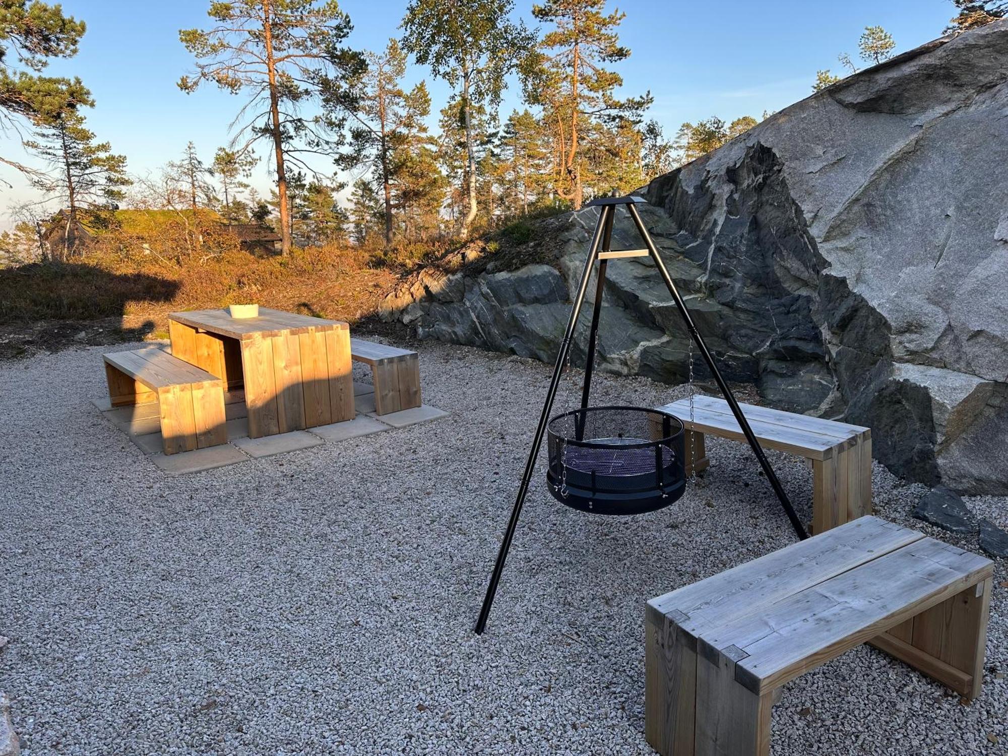Modern Northern Lights Cabin Drangedal Exteriér fotografie