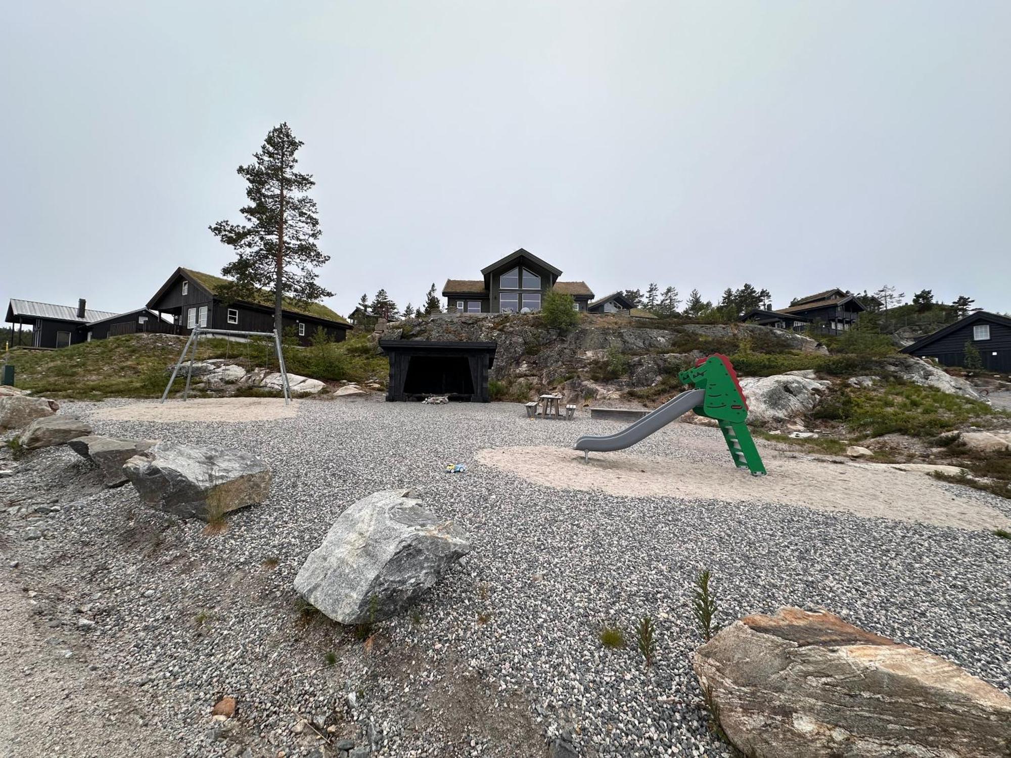 Modern Northern Lights Cabin Drangedal Exteriér fotografie